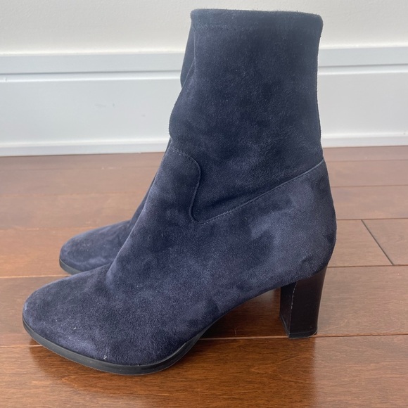 LK Bennett Navy Blue Suede Ankle Boots – Women’s 36 EU / US 6 – Made in Italy - Picture 2 of 7